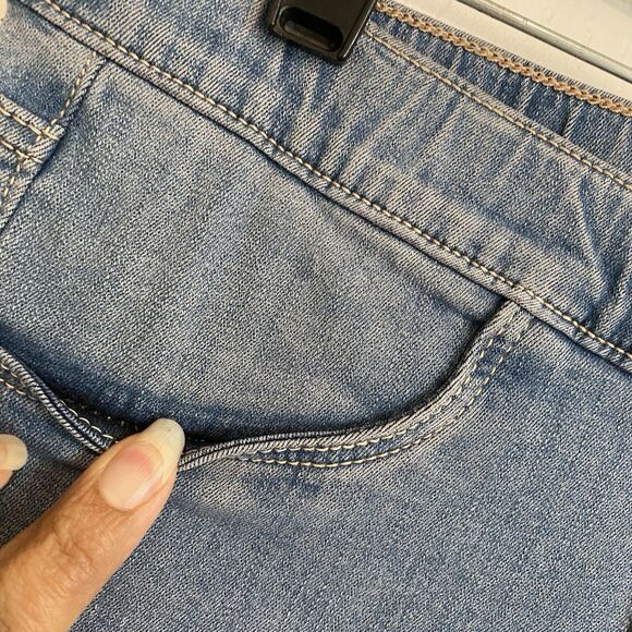 Divided H&M jeggings womens blue sz 8 bodycon stretch elastic waist - Picture 3 of 10